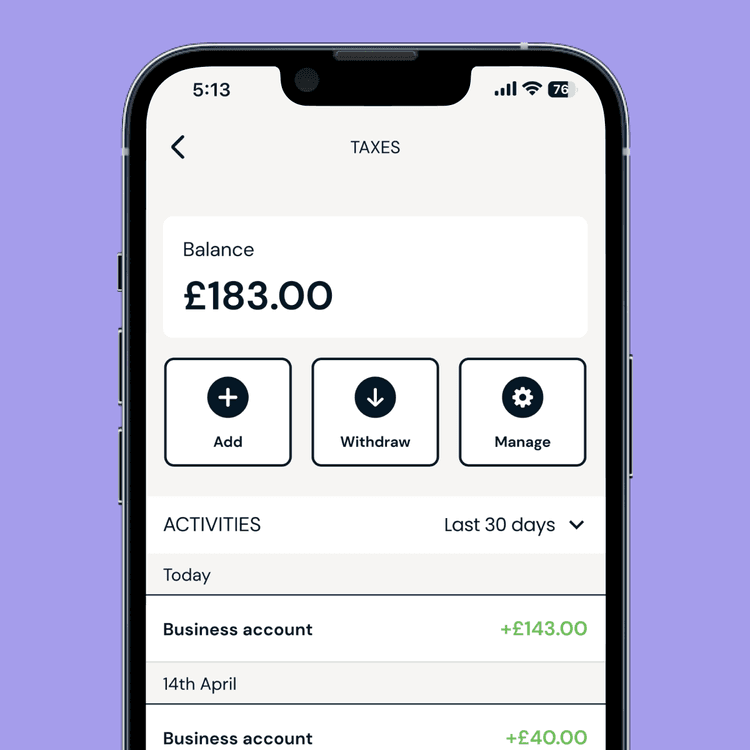Zempler Bank app pots screen