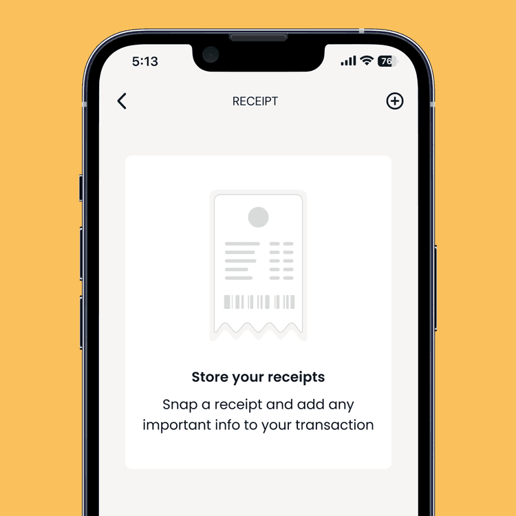 Zempler Bank app receipt capture screen