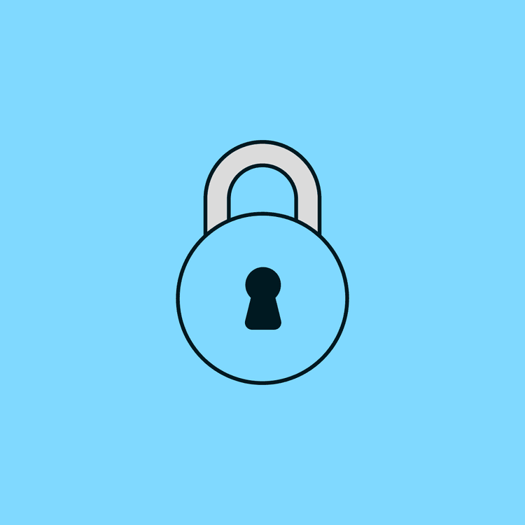 Blue padlock